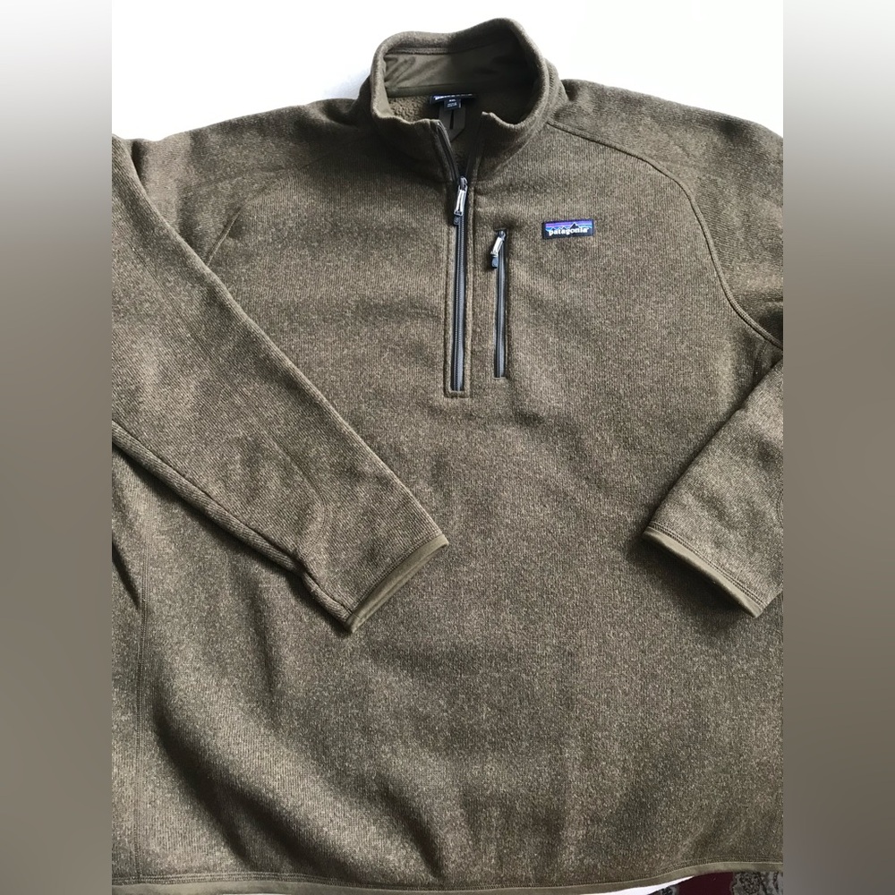 Patagonia Brown Heather Fleece Half Zip pull over